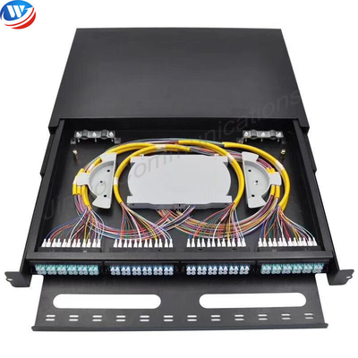 12 supporto di scaffale scorrevole a 19 pollici a fibra ottica del quadro d'interconnessione dell'adattatore di LC del centro del porto 24
